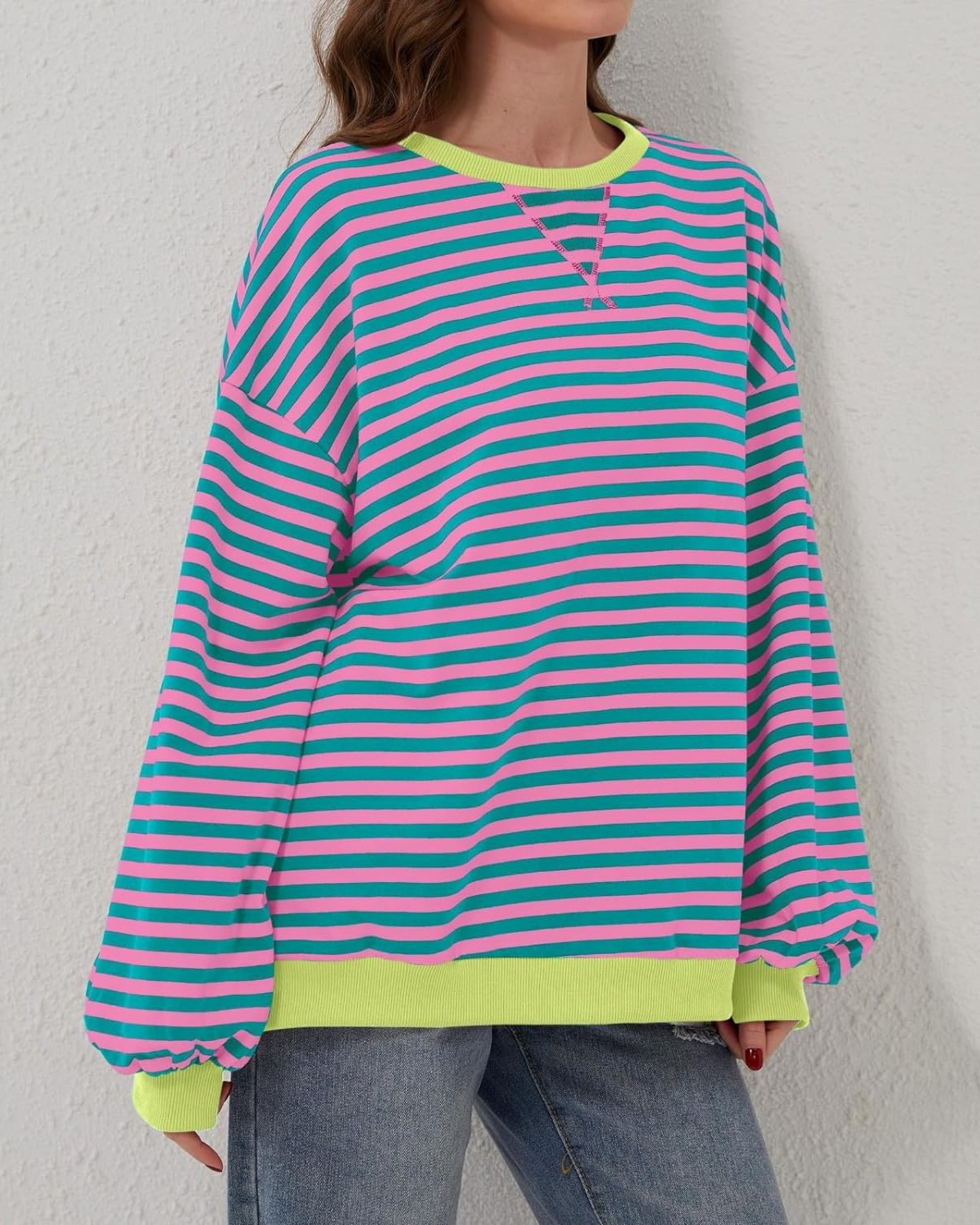 Sudadera de Rayas Oversize