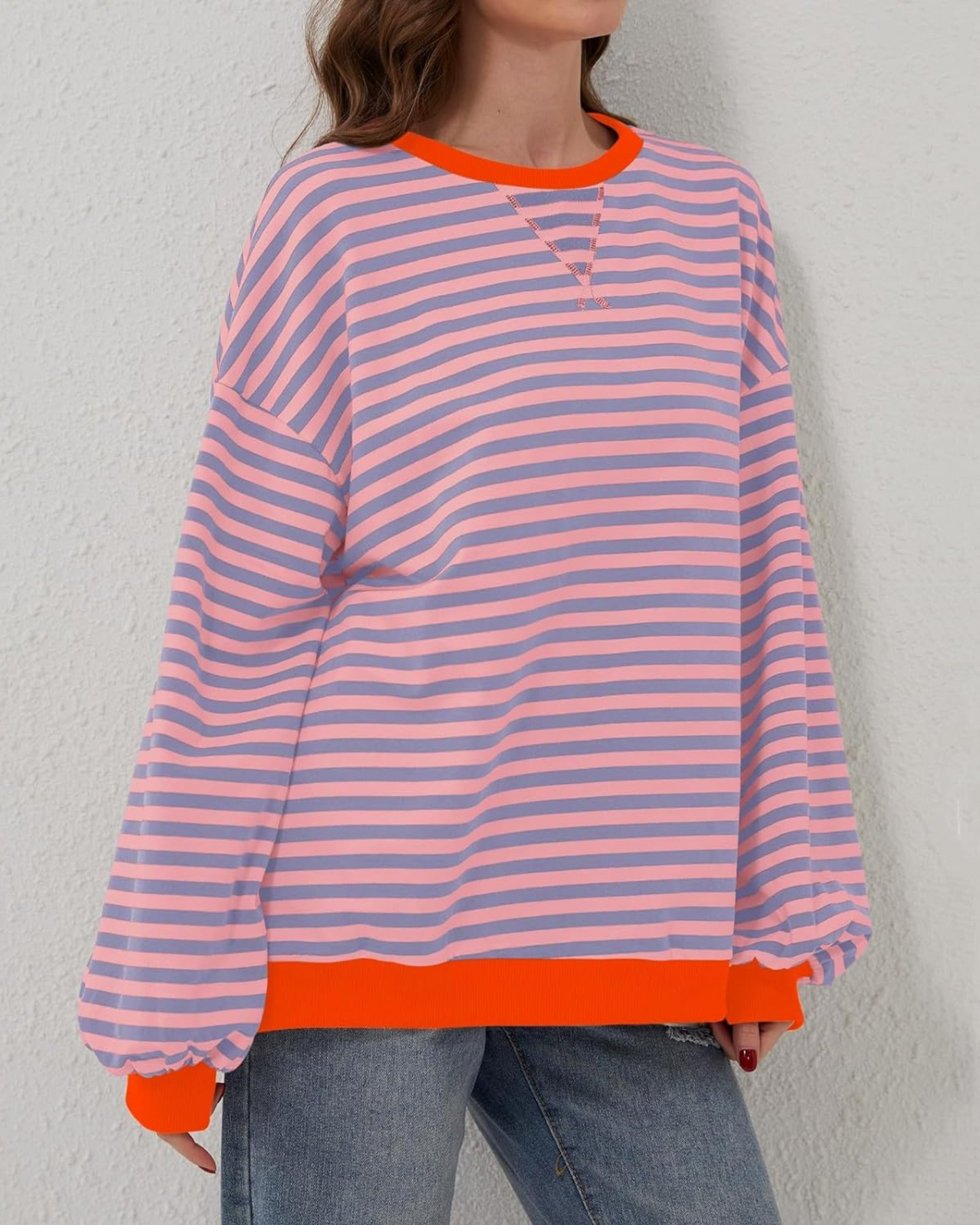 Sudadera de Rayas Oversize