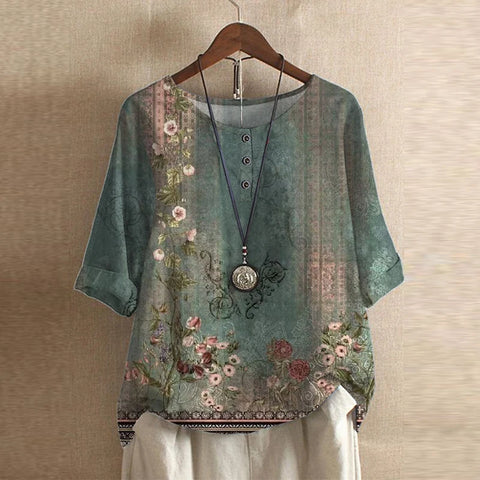 Nepal™  - Top de encaje floral vintage